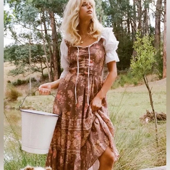 Spell Meadowland Linen Maxi Dress - Picture 1 of 16